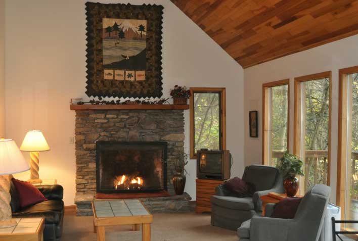 Living Area with Fireplace