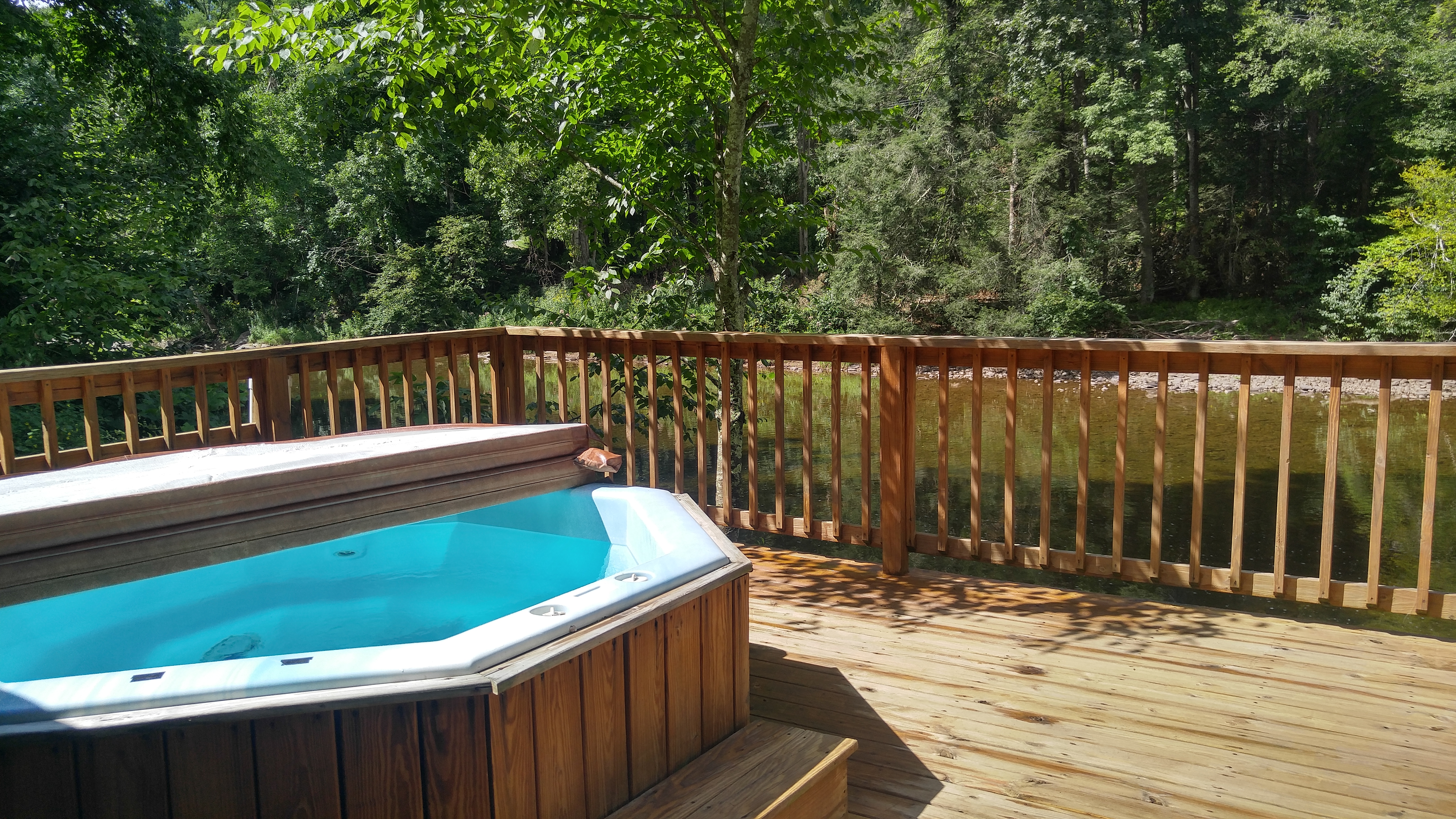 Rhododendron Hot Tub View